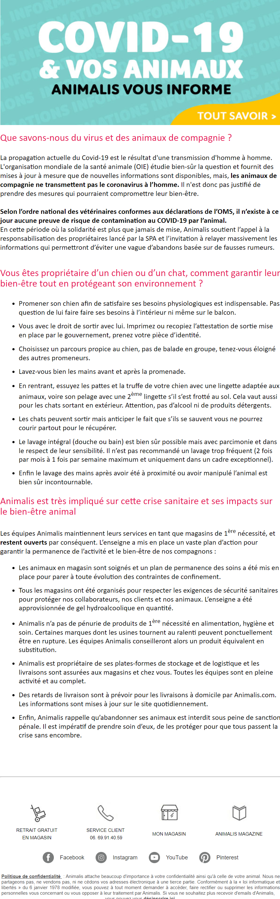 exemples emails coronavirus animalis