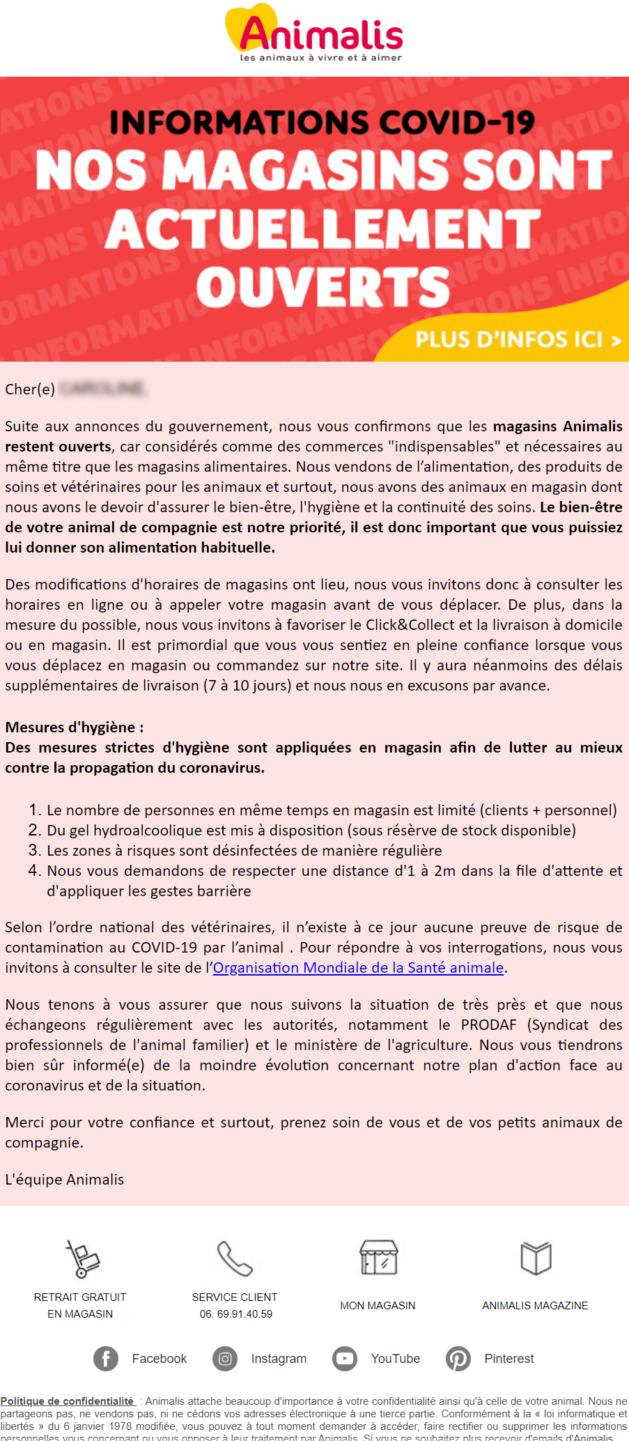 exemples emails coronavirus animalis