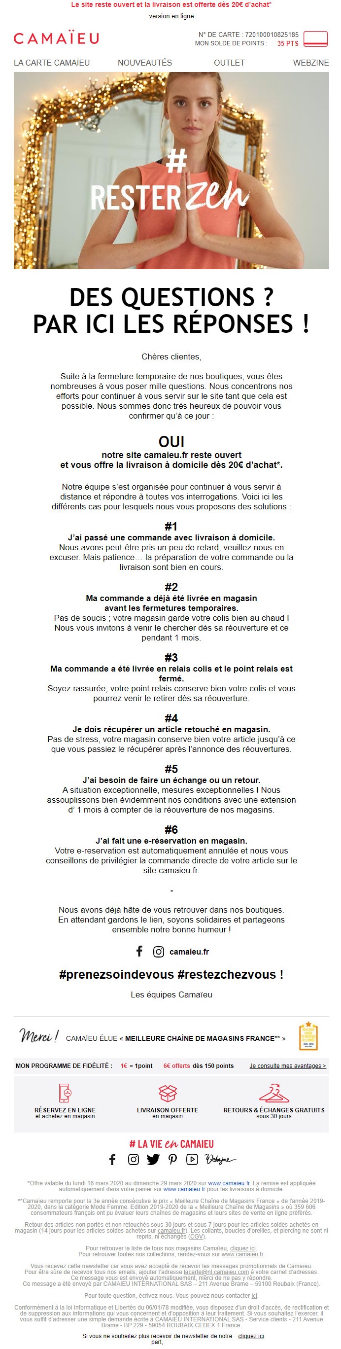 exemples emails coronavirus camaieu