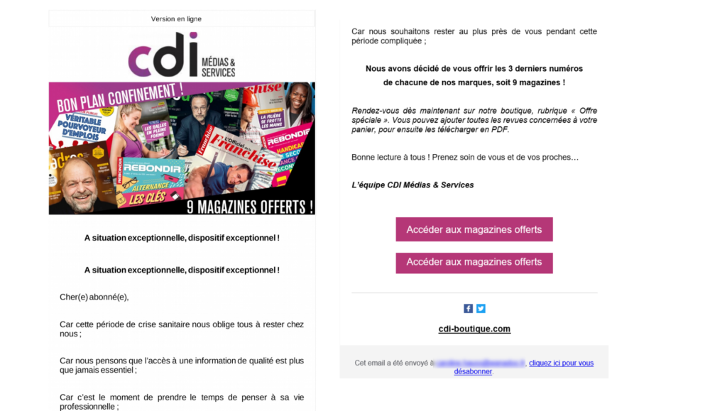 exemples emails coronavirus cdi medias services