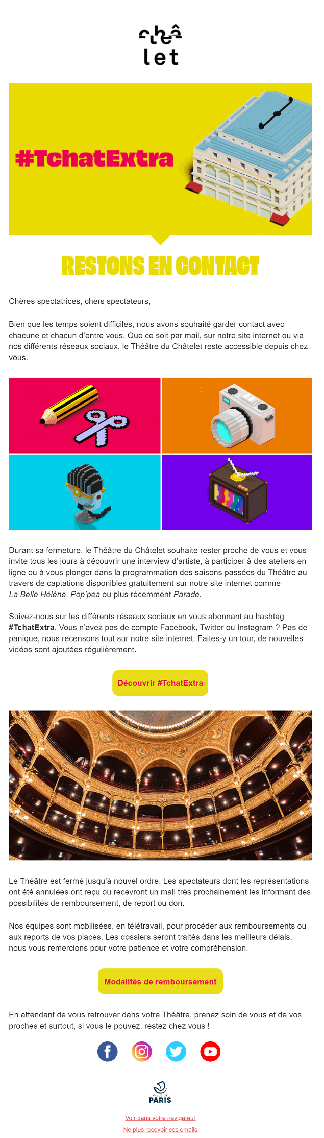 exemples emails coronavirus theatre chatelet