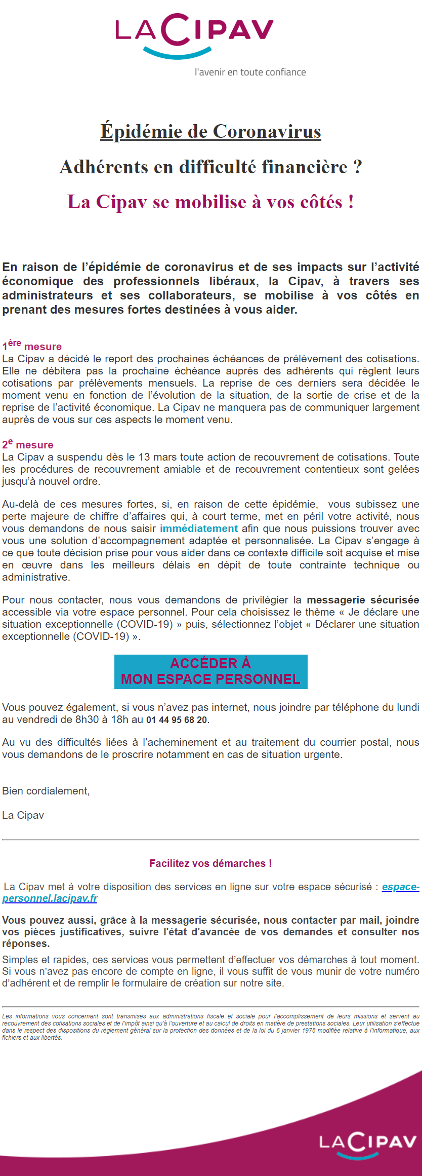 exemples emails coronavirus cipav