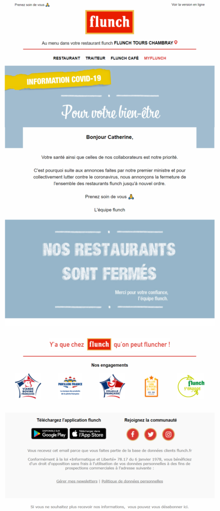 exemples emails coronavirus flunch
