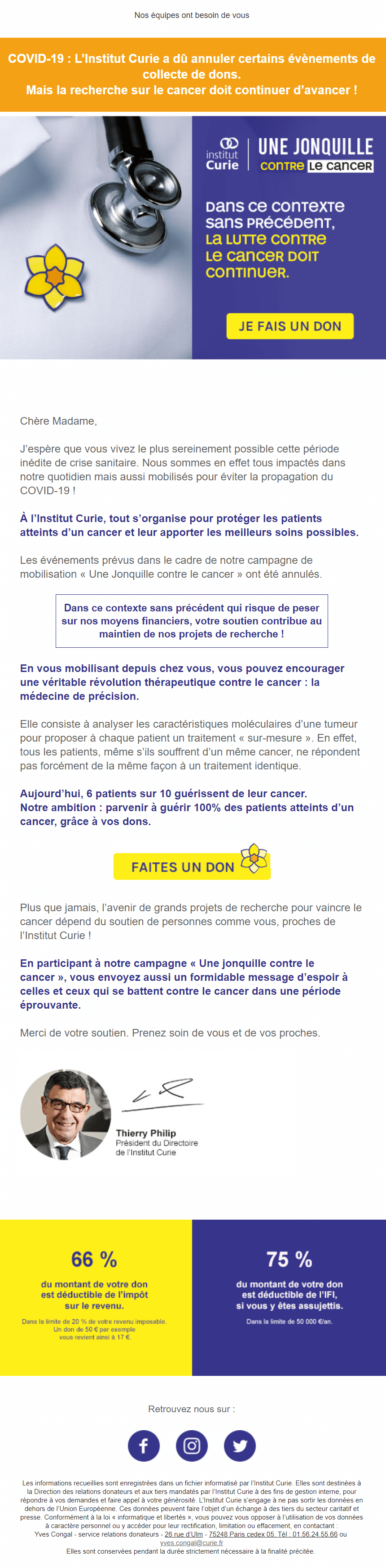 exemples emails coronavirus institut curie
