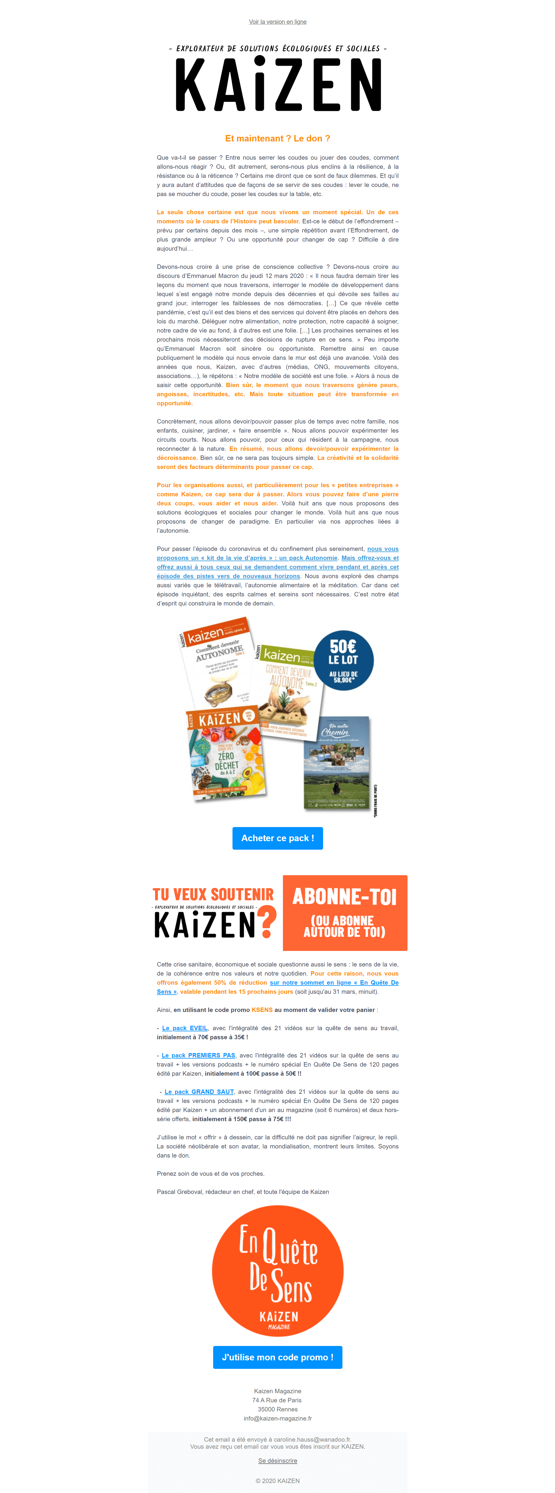 exemples emails coronavirus kaizen
