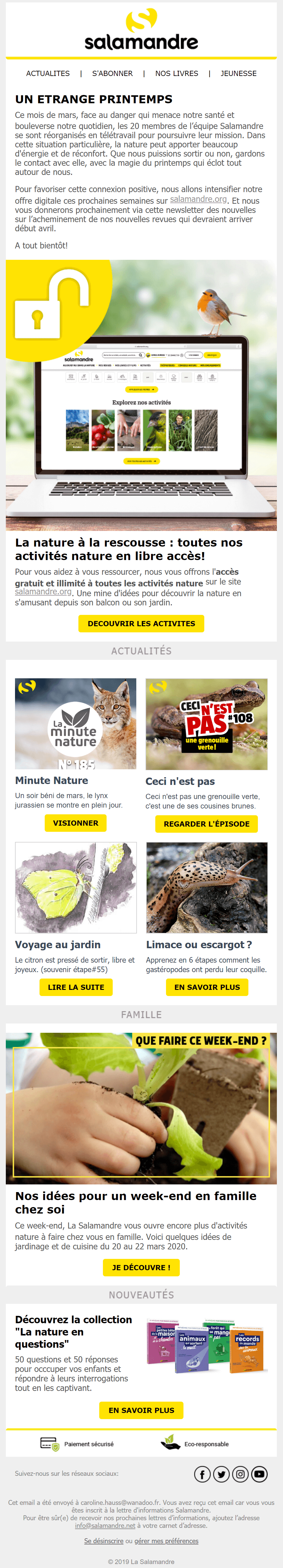 exemples emails coronavirus salamandre