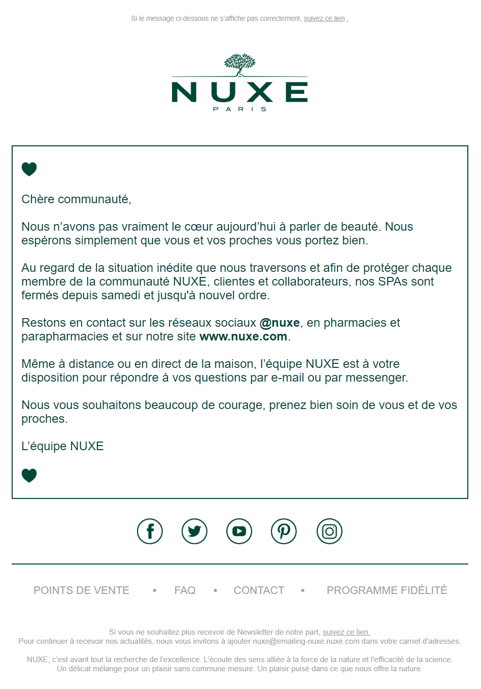 exemples emails coronavirus nuxe