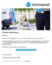 e-mailing - Enquêtes Clients - Consultation client - Chronopost - 03/2020