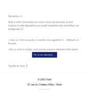 e-mailing - Marketing Acquisition - Panier abandonné - Yumi - 03/2020