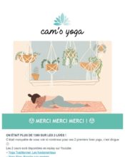 e-mailing - Marketing relationnel - Remerciements - Cam's Yoga - 03/2020