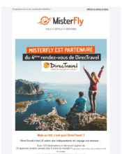 e-mailing - Marketing relationnel - Evénement - MisterFly - 03/2020