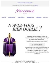 e-mailing - Marketing relationnel - Anniversaire achat - Marketing fidélisation - Incitation au réachat - Marionnaud - 03/2020