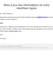 e-mailing - Transactionnels - Changement de mot de passe / d'identifiant - Apple.com - 03/2020