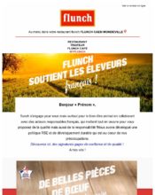 e-mailing - Marketing marque - Communication Produits - Nouveaux produits - Nom de marque - Partenariats - Flunch - 03/2020