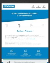 e-mailing - Transactionnels - Suivi de commande Préparation - Décathlon - 03/2020