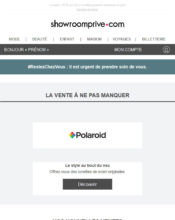 e-mailing - Marketing marque - Communication Produits - Nouveaux produits - Marketing fidélisation - Incitation au réachat - Showroomprive.com - 04/2020