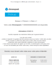 e-mailing - Chronopost - 04/2020