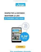 e-mailing - Marketing Acquisition - Acquisition abonnements - Le Parisien - 04/2020