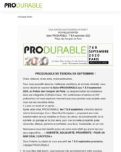 e-mailing - Marketing relationnel - Evénement - Salon Produrable - 04/2020