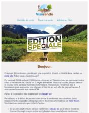 e-mailing - Marketing Acquisition - Acquisition abonnements - Marketing marque - Communication Produits - Nouveaux produits - Marketing fidélisation - Incitation au réachat - Marketing relationnel - Newsletter - Visorando - 11/2022