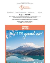 e-mailing - Pierre & Vacances - 04/2020