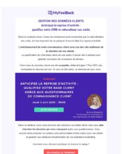 e-mailing - Collecte de données - Acquisition de leads - Marketing relationnel - Evénement - Myfeelback - 04/2020