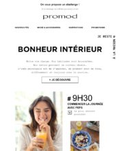 e-mailing - Marketing Acquisition - Jeu promo - Marketing relationnel - Newsletter - Promod - 04/2020