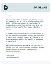 e-mailing - Marketing fidélisation - Renouvellement abonnement - Transactionnels - Dashlane - 04/2020