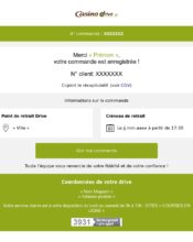 e-mailing - Transactionnels - Confirmation de commande - Casino - 06/2022