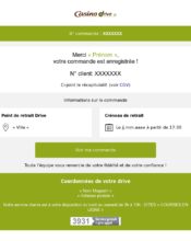 e-mailing - Transactionnels - Confirmation de commande - Casino - 04/2020
