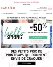 e-mailing - Camaïeu - 04/2020