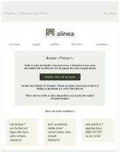 e-mailing - Transactionnels - Changement de mot de passe / d'identifiant - Alinéa - 04/2020