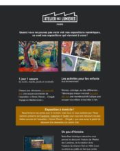 e-mailing - L'atelier des Lumières - 04/2020