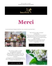 e-mailing - Marketing fidélisation - Incitation au réachat - Marketing relationnel - Remerciements - Interflora - 04/2020