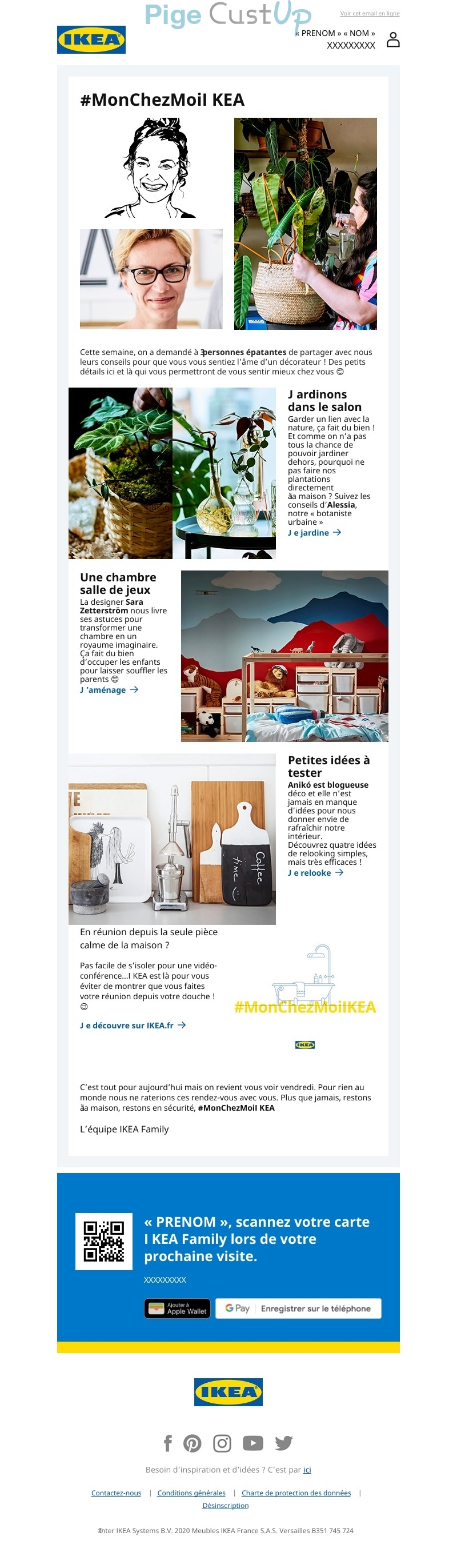 Exemple de Type de media  e-mailing - Ikea - Marketing relationnel - Newsletter