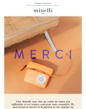 e-mailing - Marketing relationnel - Remerciements - Minelli - 04/2020