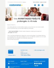 e-mailing - Marketing fidélisation - Début / Fin du Programme de Fidélité - Points et statut - Castorama - 04/2020