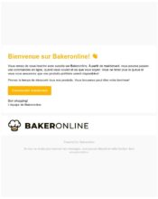 e-mailing - Transactionnels - Confirmation Ouverture de compte - Marketing relationnel - Remerciements - BakerOnline - 04/2020