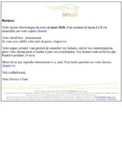 e-mailing - Transactionnels - Consultation facture en ligne - Bip & Go - 04/2020