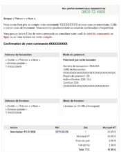 e-mailing - Transactionnels - Confirmation de commande - Onedirect - 04/2020