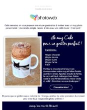 e-mailing - Marketing marque - Communication Produits - Nouveaux produits - Marketing fidélisation - Incitation au réachat - Points et statut - Marketing Acquisition - Ventes flash, soldes, demarque, promo, réduction - Marketing relationnel - Newsletter - Photoweb - 04/2020