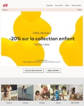 e-mailing - Marketing fidélisation - Animation / Vie du Programme de Fidélité - Incitation au réachat - Marketing Acquisition - Derniers jours - Ventes flash, soldes, demarque, promo, réduction - H&M - 04/2020