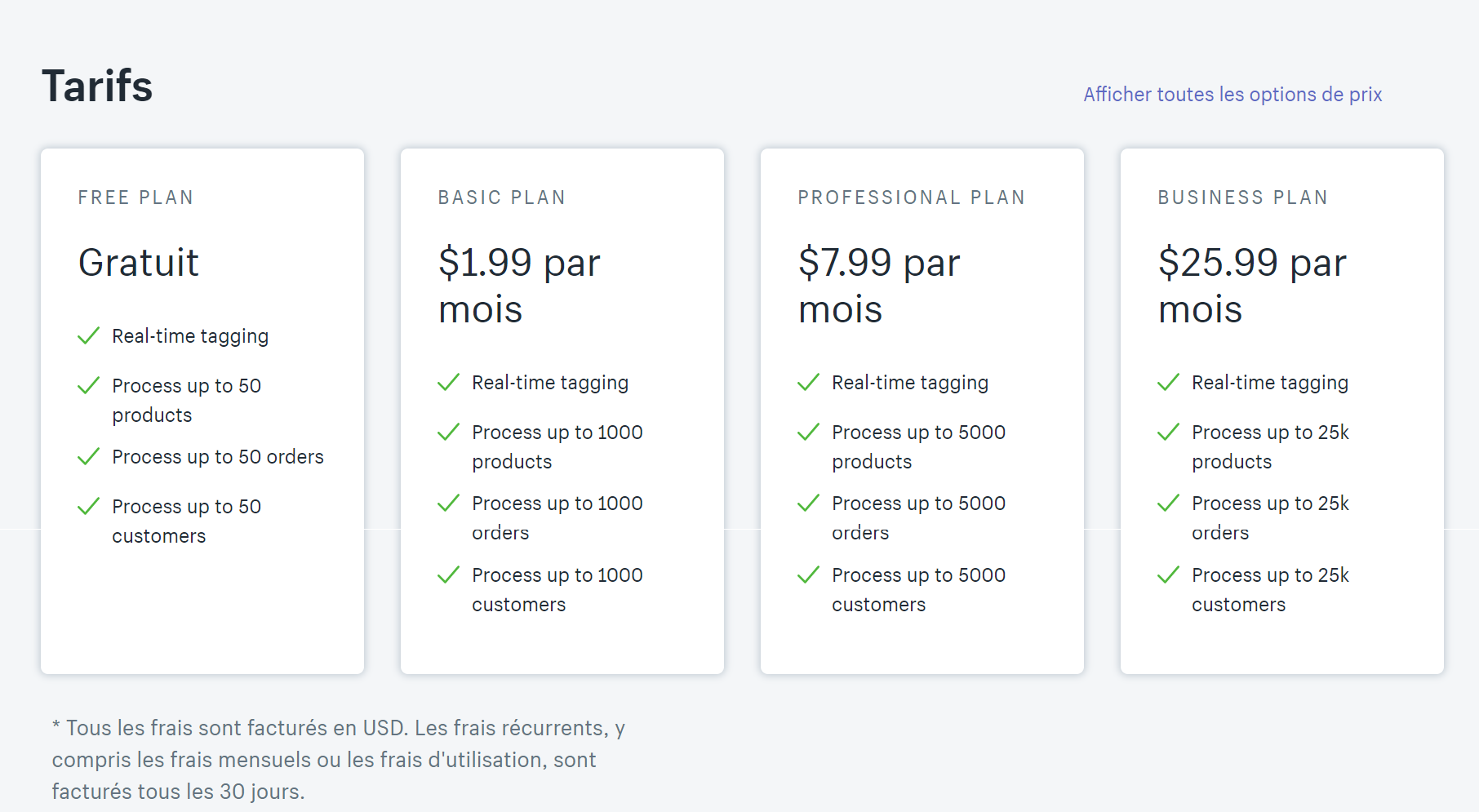 pricing saas exemple smart tags