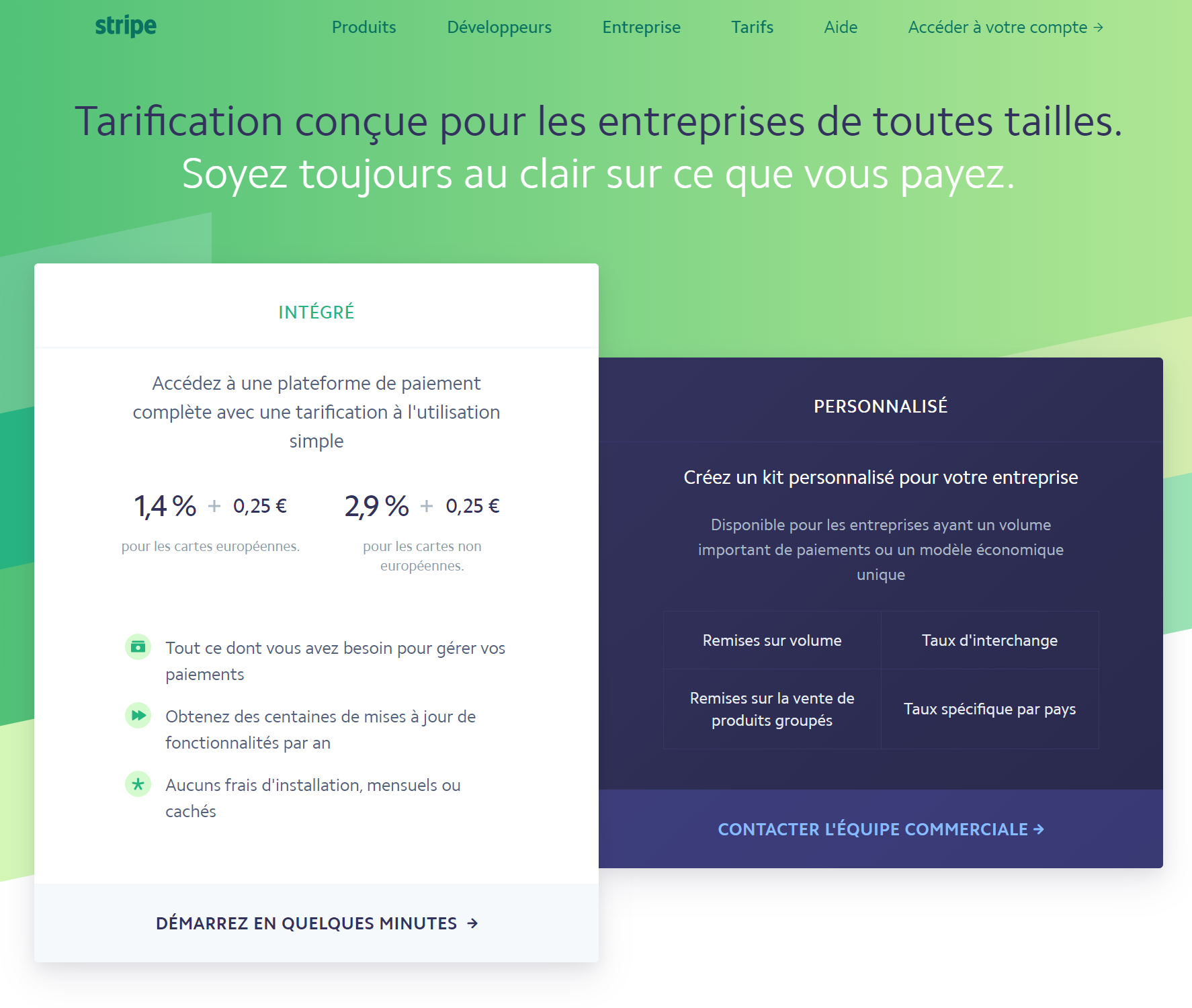 pricing saas exemple stripe