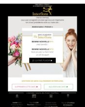 e-mailing - Marketing relationnel - Anniversaire / Fête contact - Interflora - 04/2020