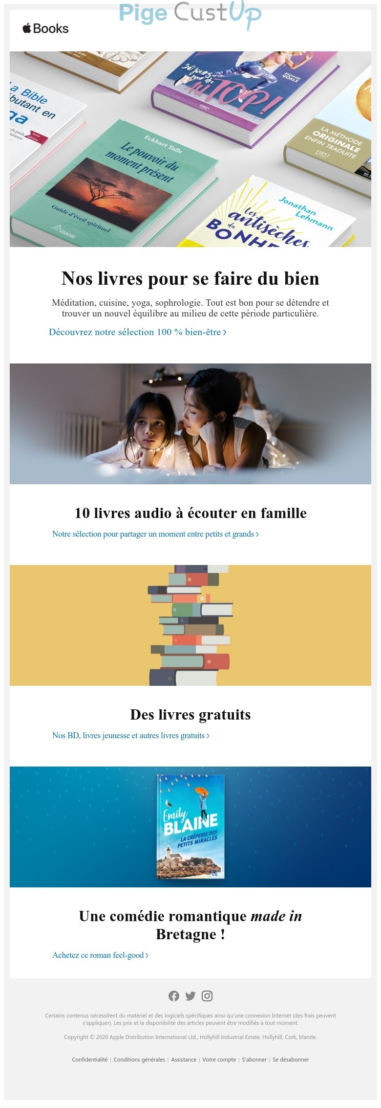 Exemple de Type de media  e-mailing - Apple.com - Marketing marque - Communication Services - Nouveaux Services - Marketing Acquisition - Gratuit - Cadeau - Marketing fidélisation - Incitation au réachat