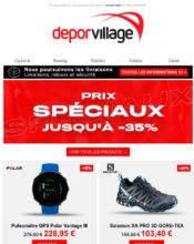 e-mailing - Marketing marque - Communication Produits - Nouveaux produits - Marketing fidélisation - Incitation au réachat - Marketing Acquisition - Ventes flash, soldes, demarque, promo, réduction - Deporvillage - 04/2020
