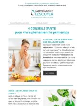 e-mailing - Marketing relationnel - Newsletter - Laboratoire Lescuyer - 04/2020
