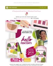 e-mailing - Marketing marque - Communication Produits - Nouveaux produits - Marketing Acquisition - Ventes flash, soldes, demarque, promo, réduction - Marketing fidélisation - Points et statut - Marketing relationnel - Newsletter - Yves Rocher - 04/2020