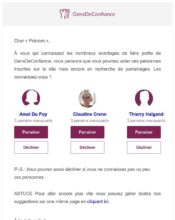 e-mailing - Marketing Acquisition - Parrainage - Gensdeconfiance.fr - 04/2020